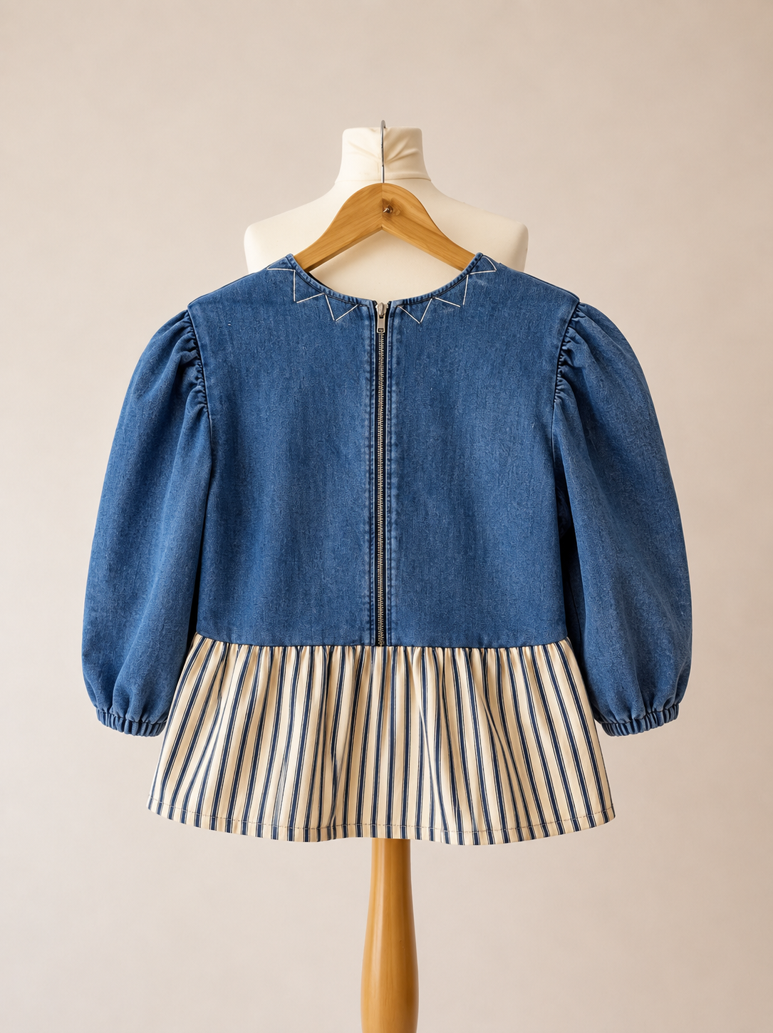 Luna Denim Top Nautical