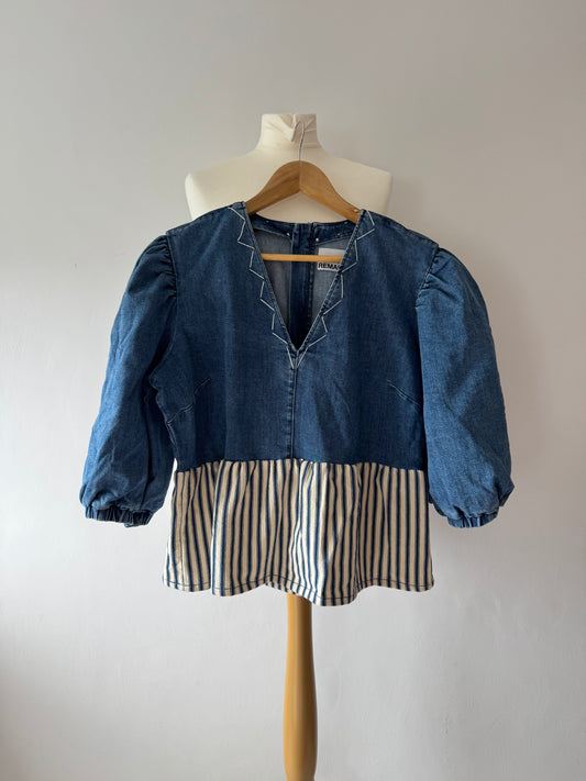 Luna Denim Top Nautical